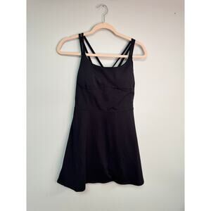 NWT! Sporty Tank Athletic Strappy Dress - Medium - Black